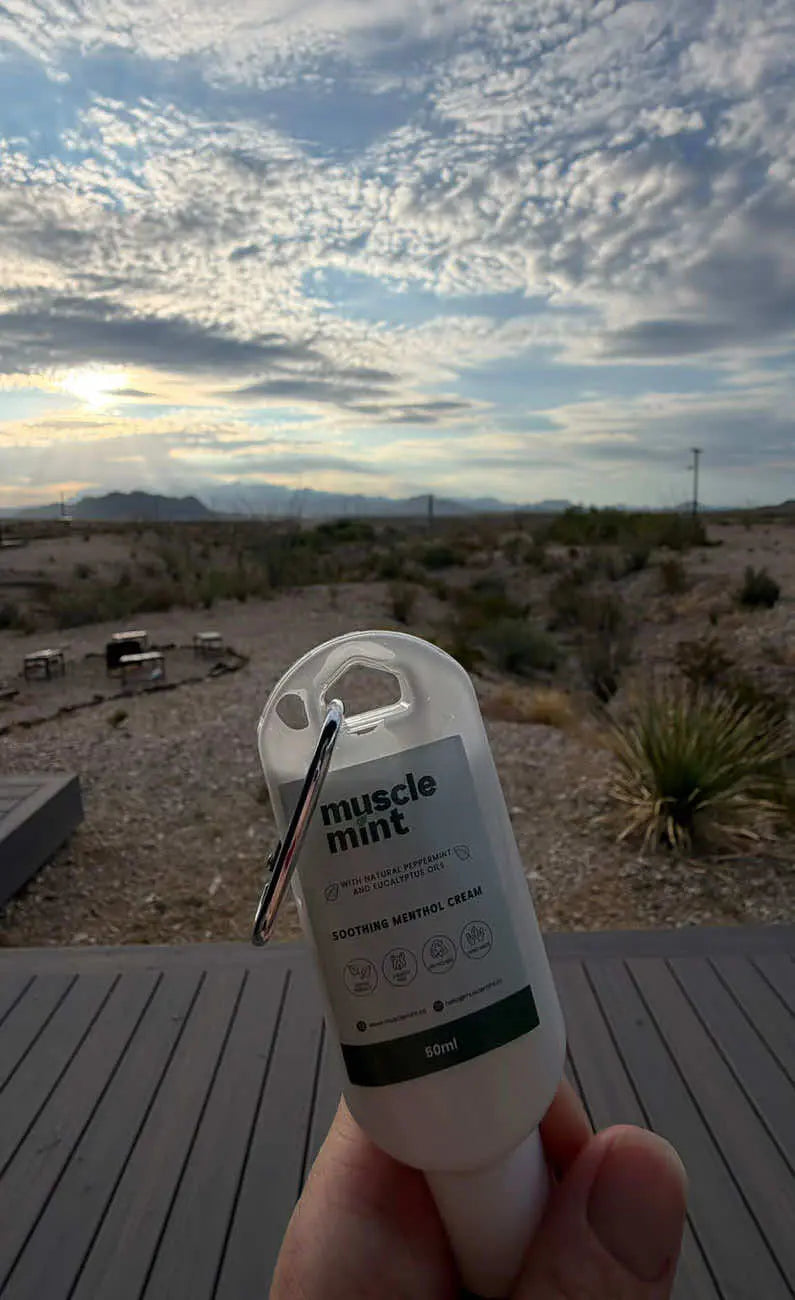 Muscle Mint bottle in the Chihuahuan Desert near Big Bend, Texas