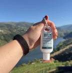 Muscle Mint travel bottle in Portugal as stop motion with different scenes 
